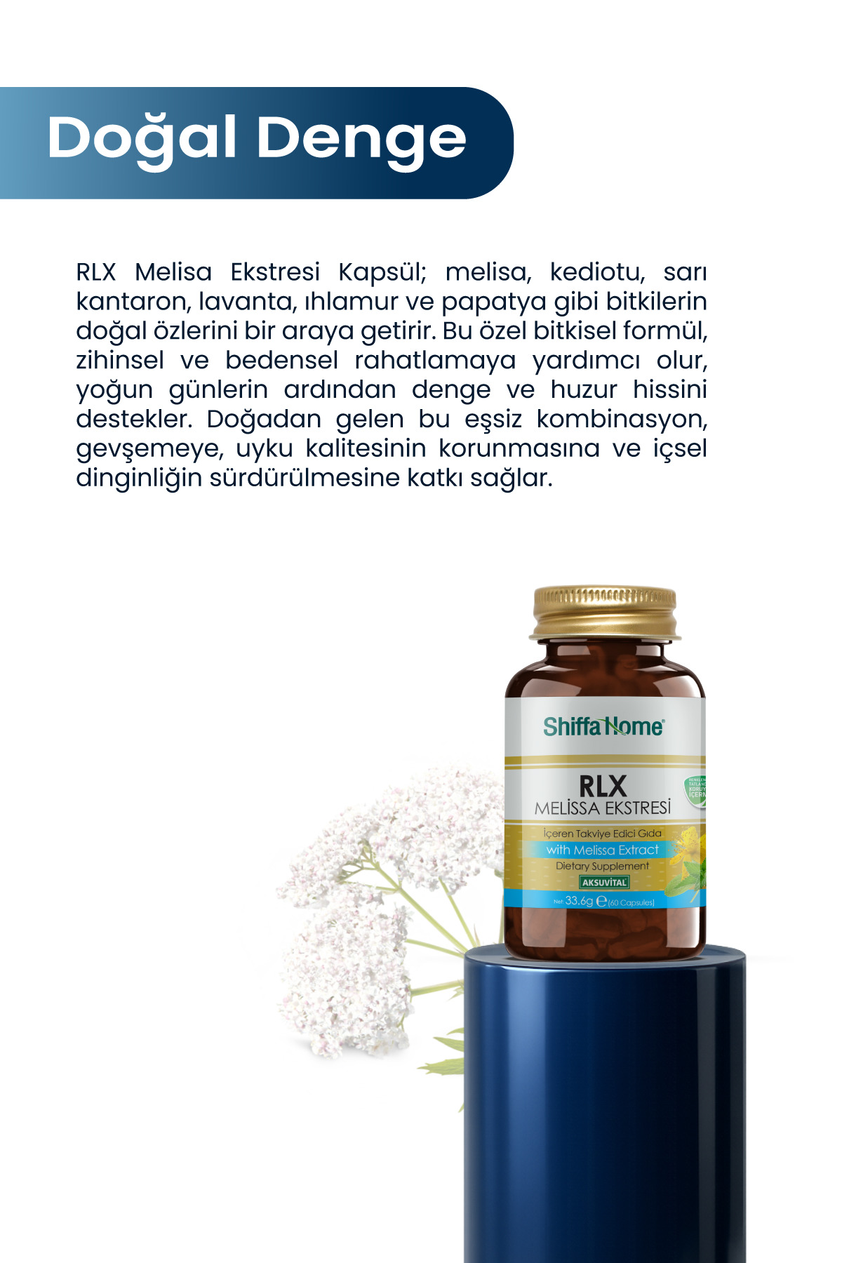 Shiffa Home Rlx Melisa Ekstraktı 60 Kapsül