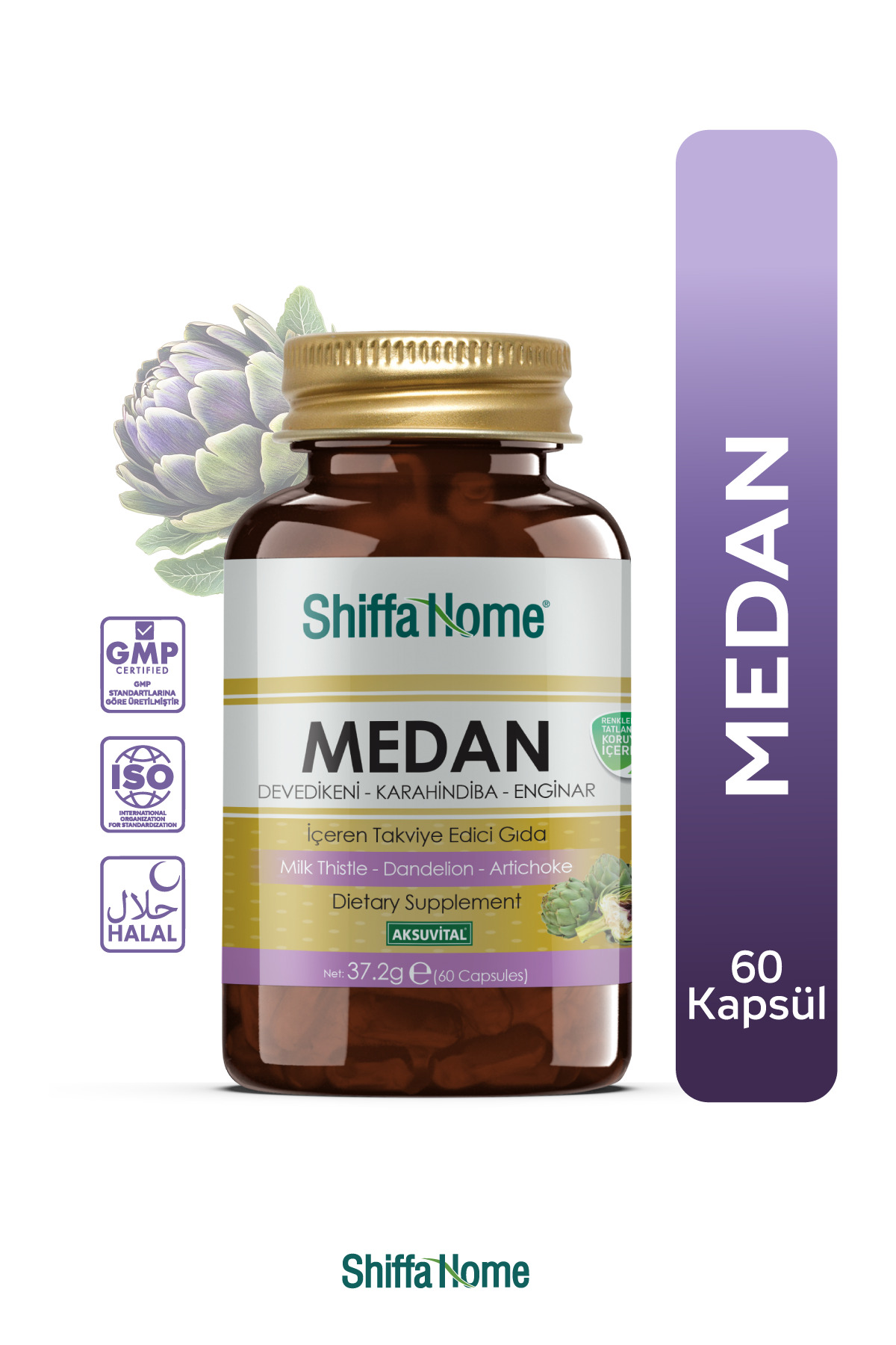 Medan Kapsül - Enginar, Devedikeni, Karahindiba - 60 Kapsül