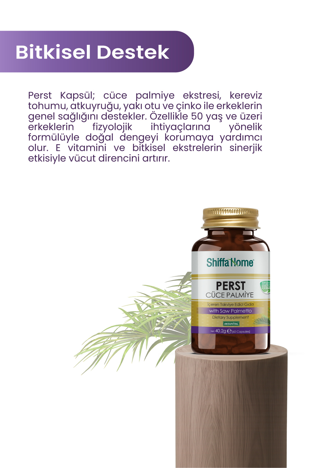Shiffa Home Perst Saw Palmetto 60 Kapsül