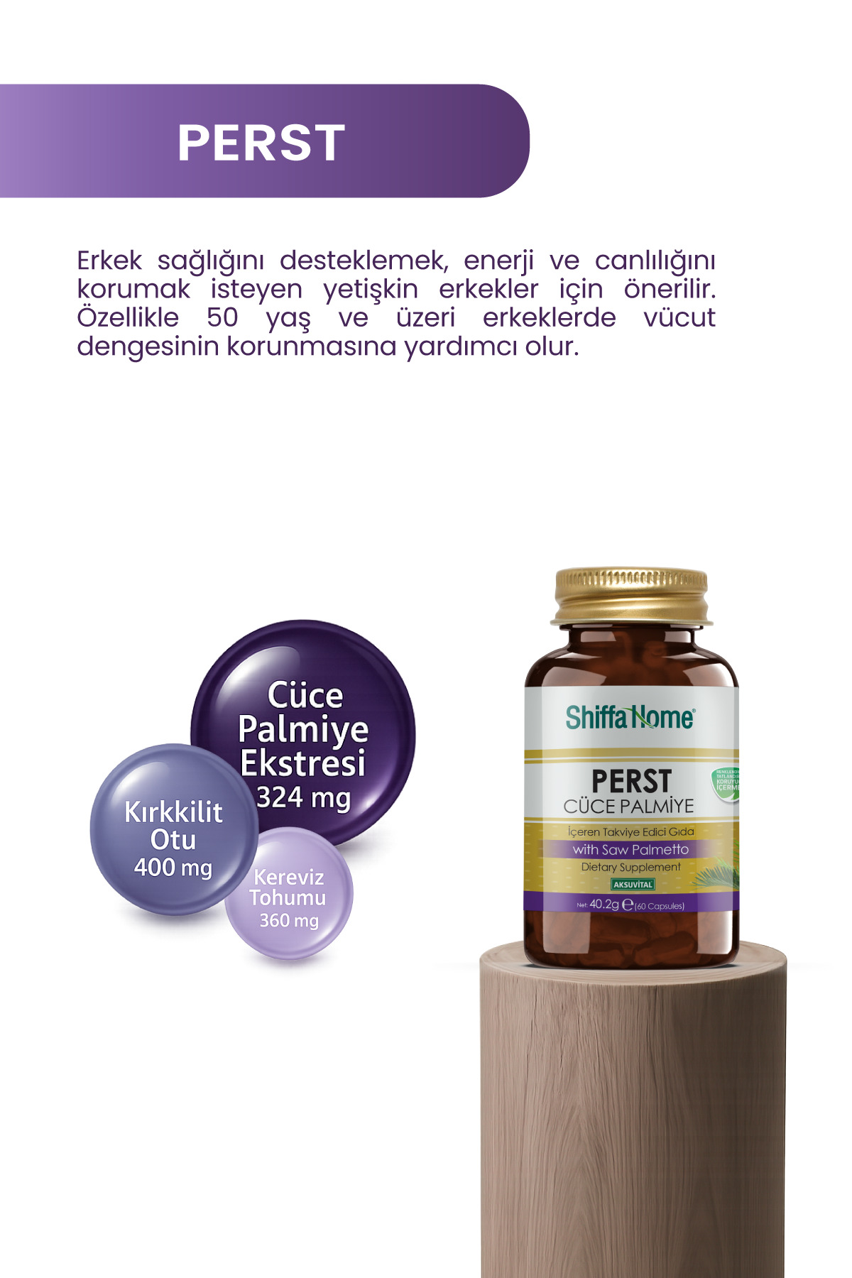 Shiffa Home Perst Saw Palmetto 60 Kapsül