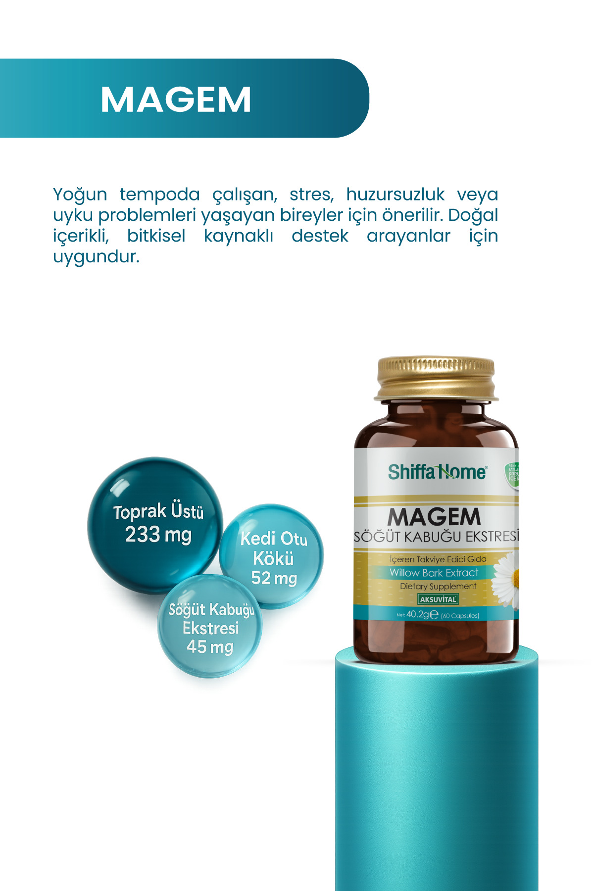 Magem Söğüt Kabuğu Ekstresi 60 Kapsül