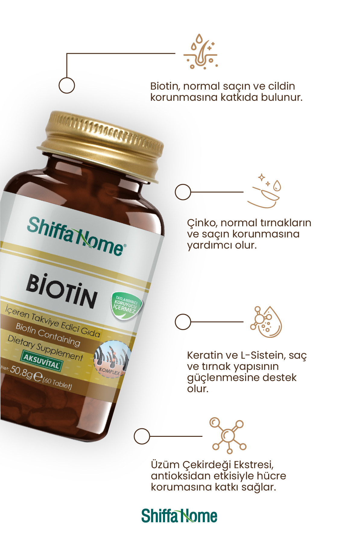 Biotin 60 Kapsül B7 Vitamini
