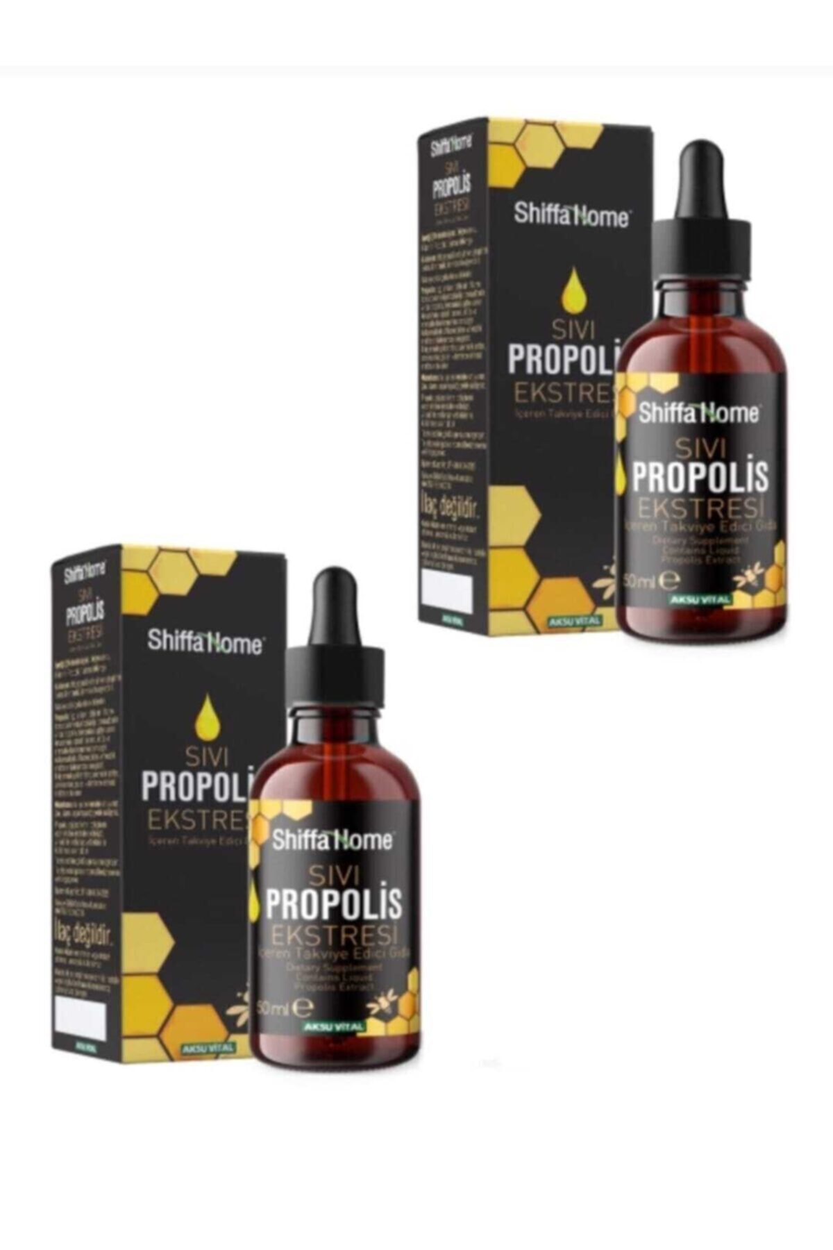 Sıvı Propolis Ekstresi Damlalıklı Cam Şişe 50 Ml 2 Adet
