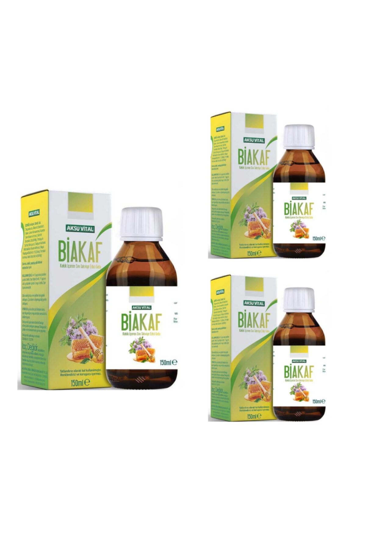 Aksuvital Biakaff Kekik Içeren Sıvı Takviye Edici Gıda X 3 Adet
