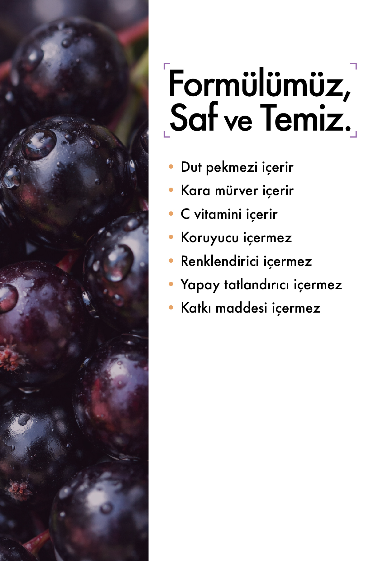 Kara Mürverli Çinko ve C Vitaminli Dut Pekmezi - 350 gr.