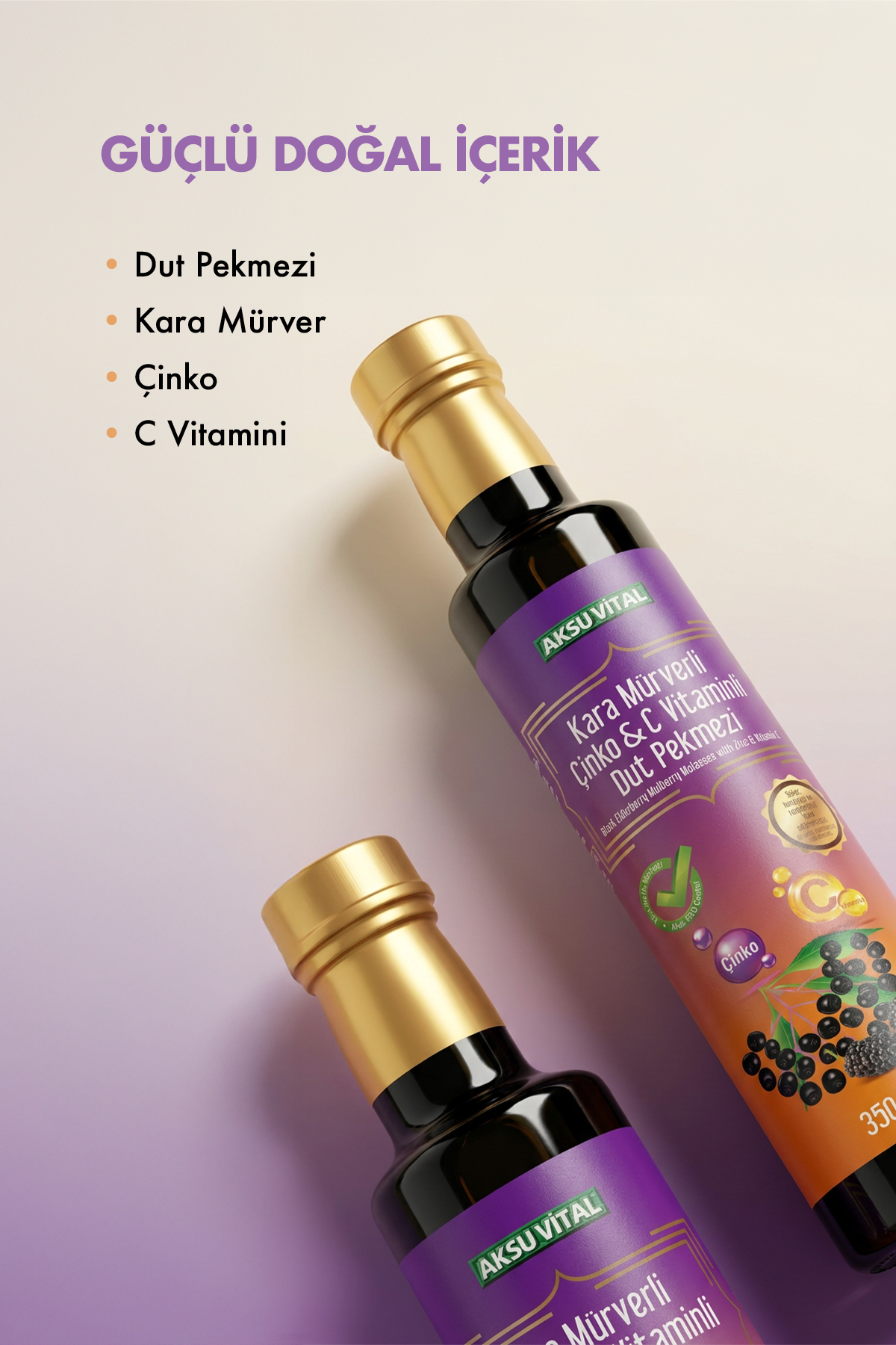 Kara Mürverli Çinko ve C Vitaminli Dut Pekmezi - 350 gr.