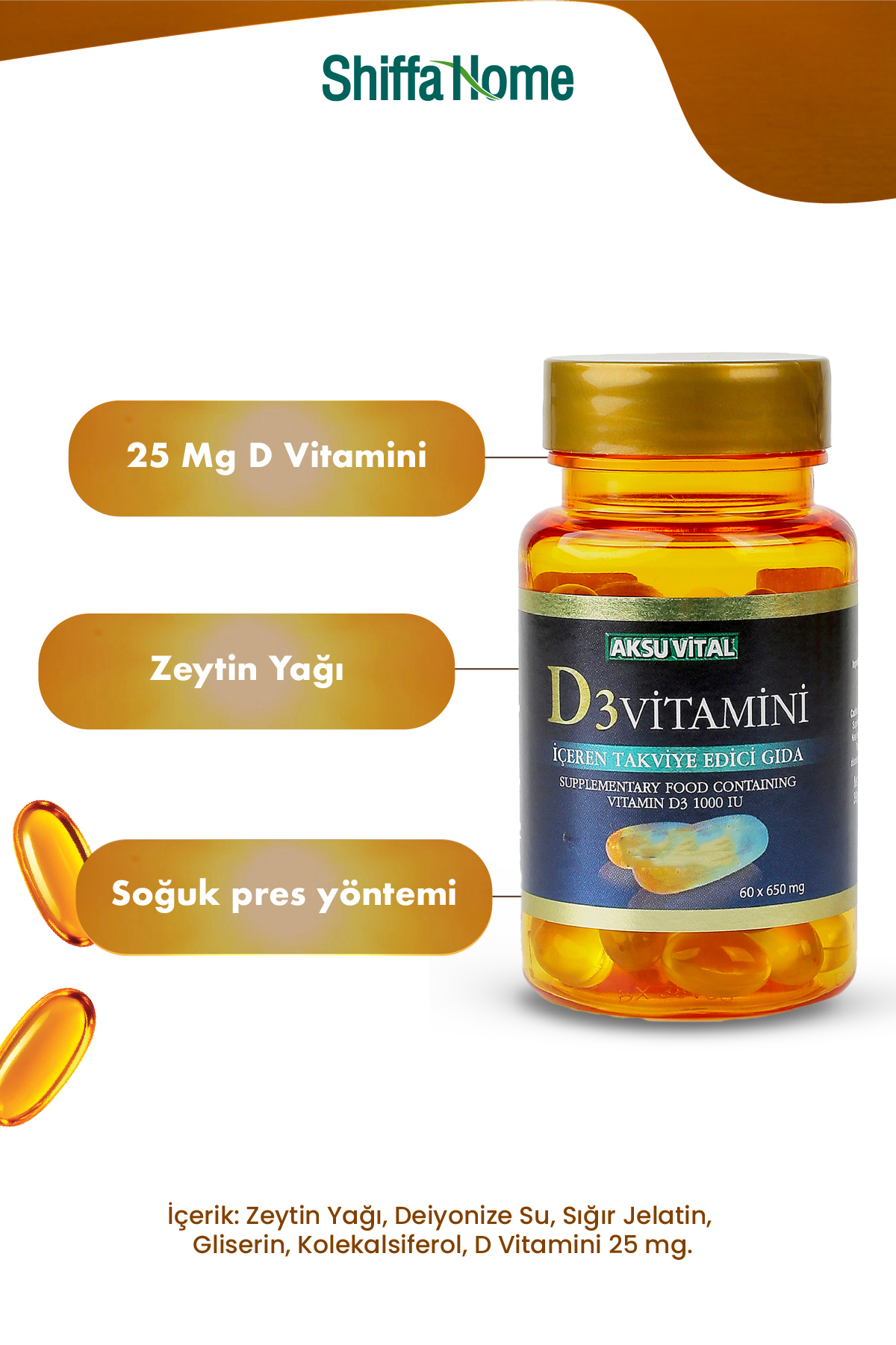 D3 Vitamin 500 Mg X 60 Soft Jel