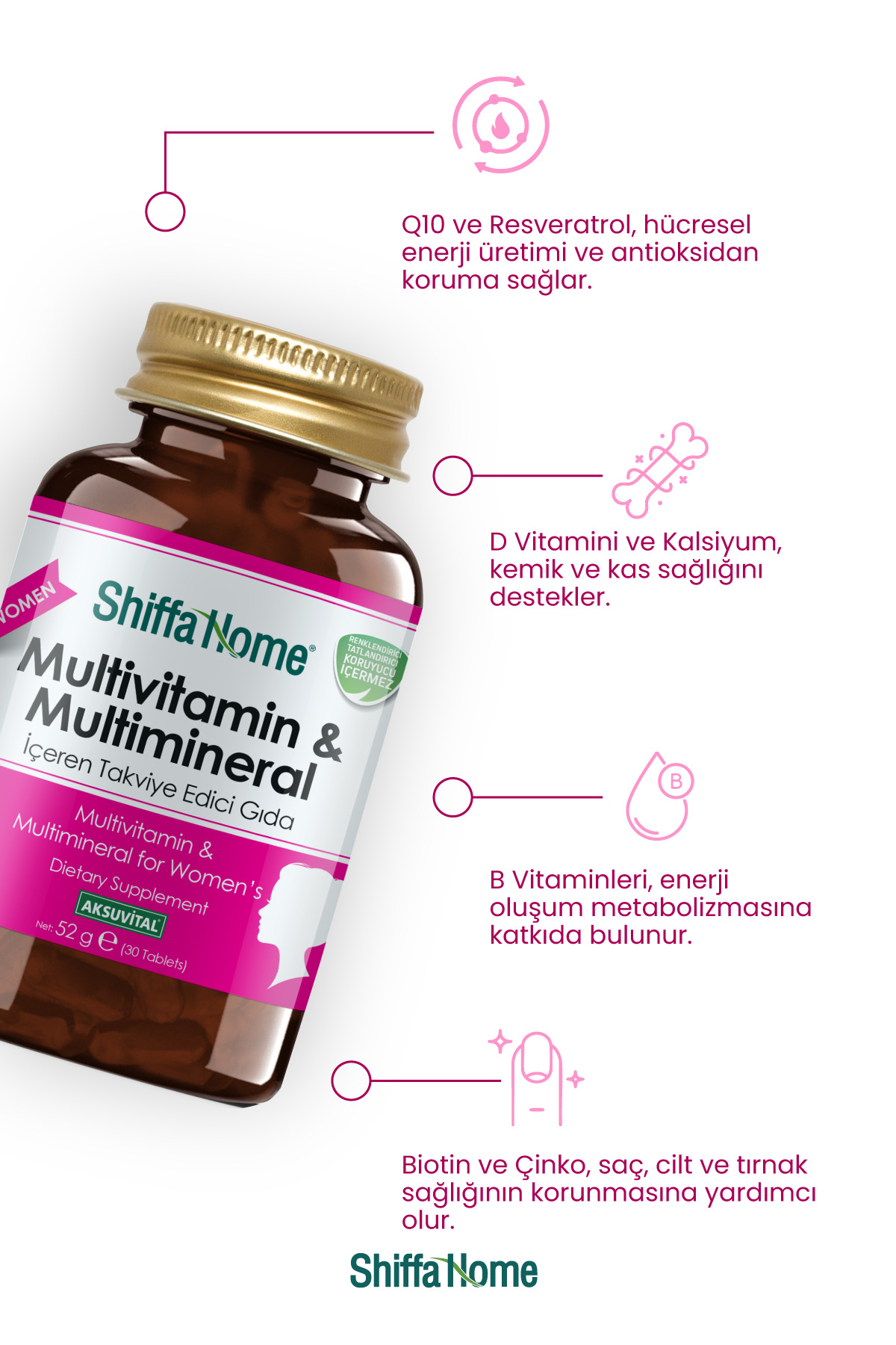 Multivitamin Ve Multimineral - 30 Tablet - Kadın / Women