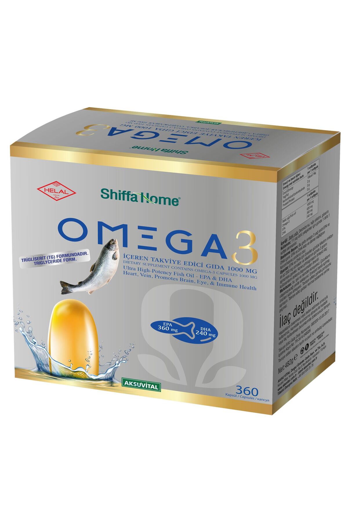 Omega 3 - Balık Yağı Softjel 1000 Mg 360 Softgel - Mega Boy - Avantaj Paket