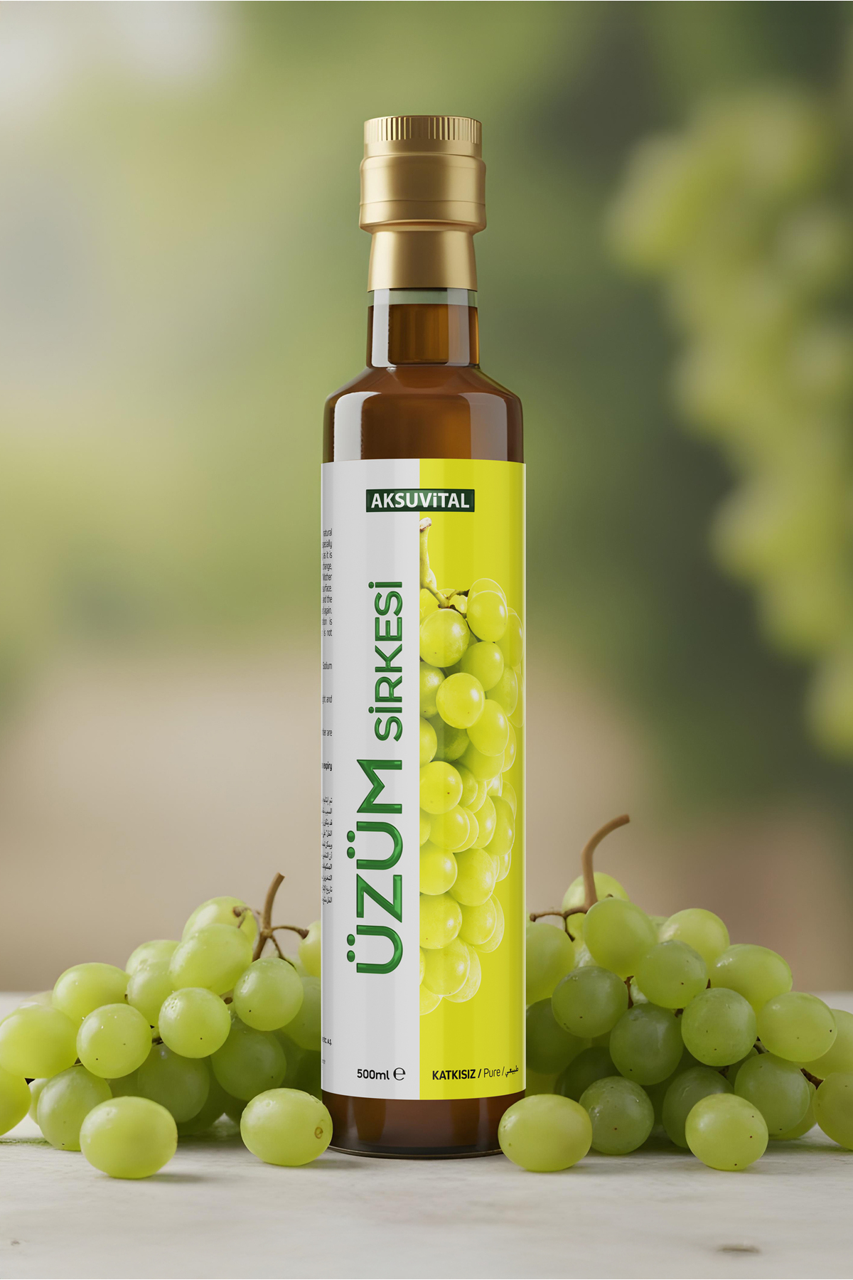 Üzüm Sirkesi 500 ml Katkısız, Doğal Fermantasyon