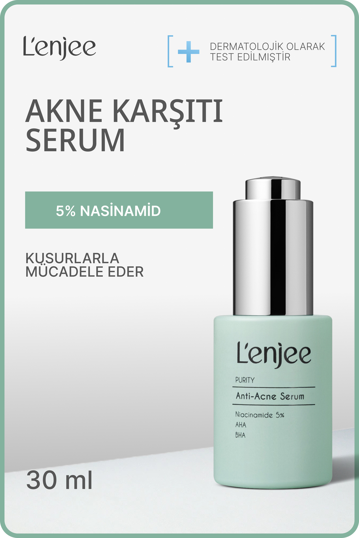Akne Karşıtı Serum - Salisilik Asit (BHA), AHA & %5 Niasinamid İçerikli , Gözenek ve Leke Karşıtı Gece Serumu - 30 ml