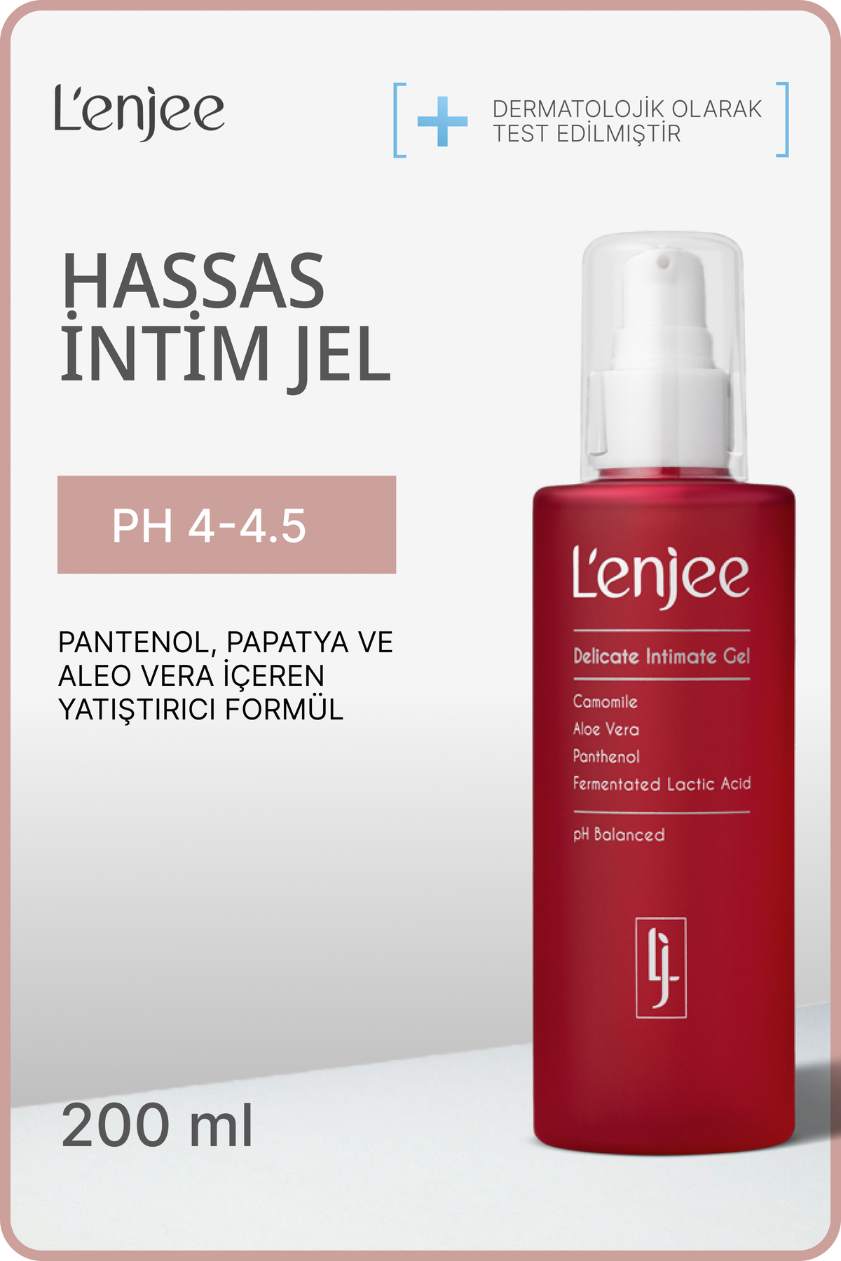 İntim Temizleme Jeli - Fermente Laktik Asit, Papatya & Pantenol İçerikli pH Dengeli Hassas Bölge Temizleme Jeli - 250 ml