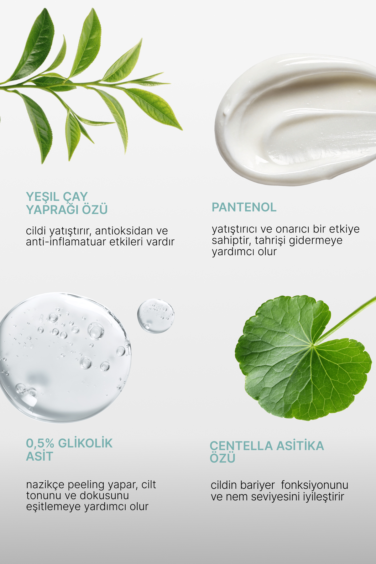Dengeleyici Yeşil Çay Özlü Yüz Temizleme Jeli- Face Cleansing Gel(Green Tea Extract)
