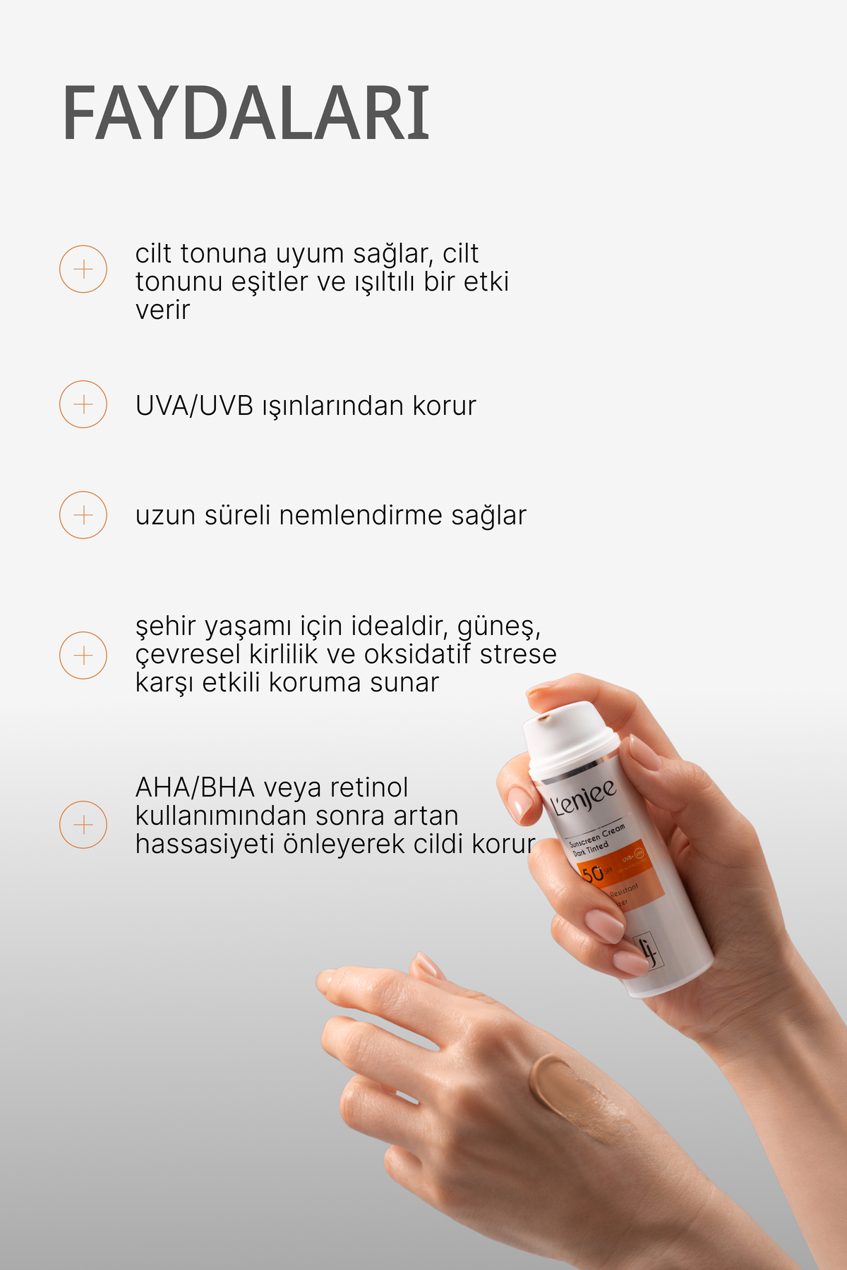 Nemlendirici Leke Karşıtı Koyu Ton Güneş Kremi Spf50 | Sunscreen Spf50 (NİACİNAMİDE,ALPHA ARBUTİN)