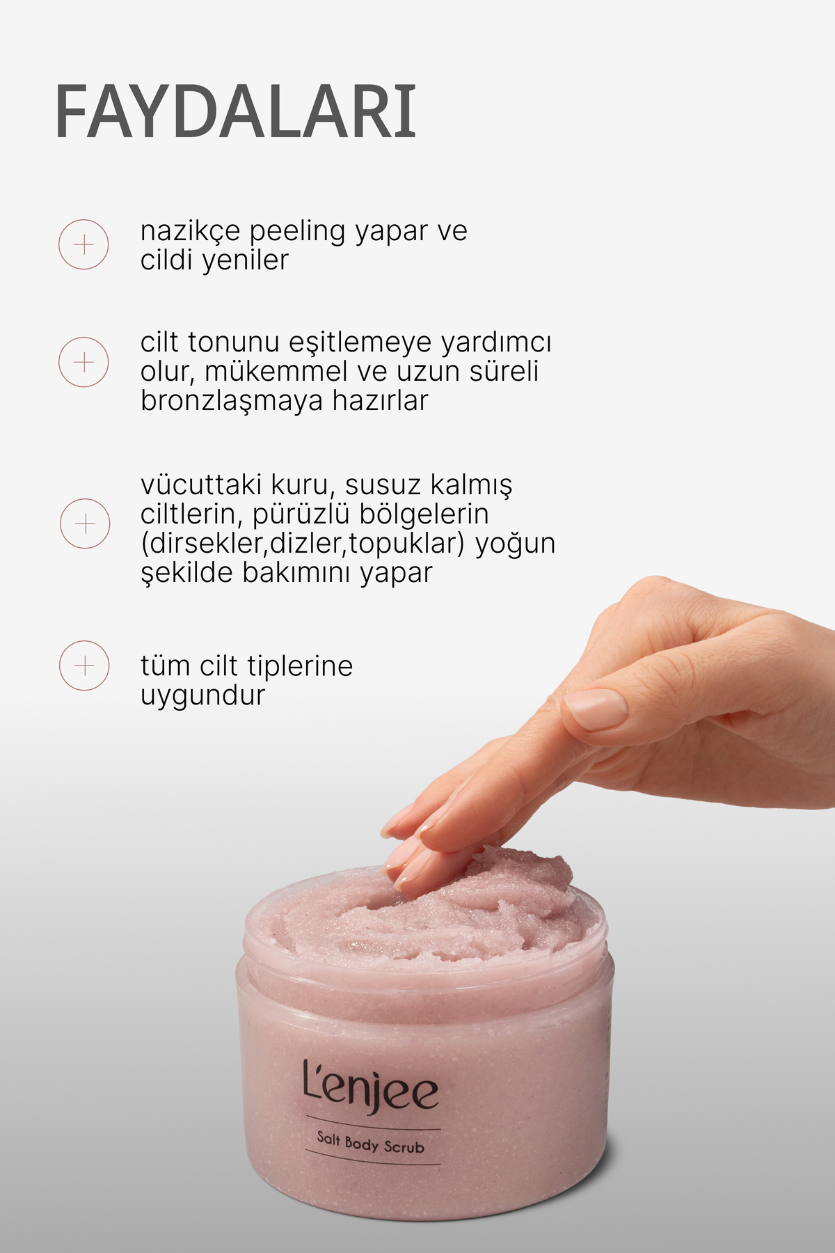 Besleyici, Arındırıcı ve Nemlendirici Vücut Peelingi-Body Scrub (Hibiscus Sabdariffa )