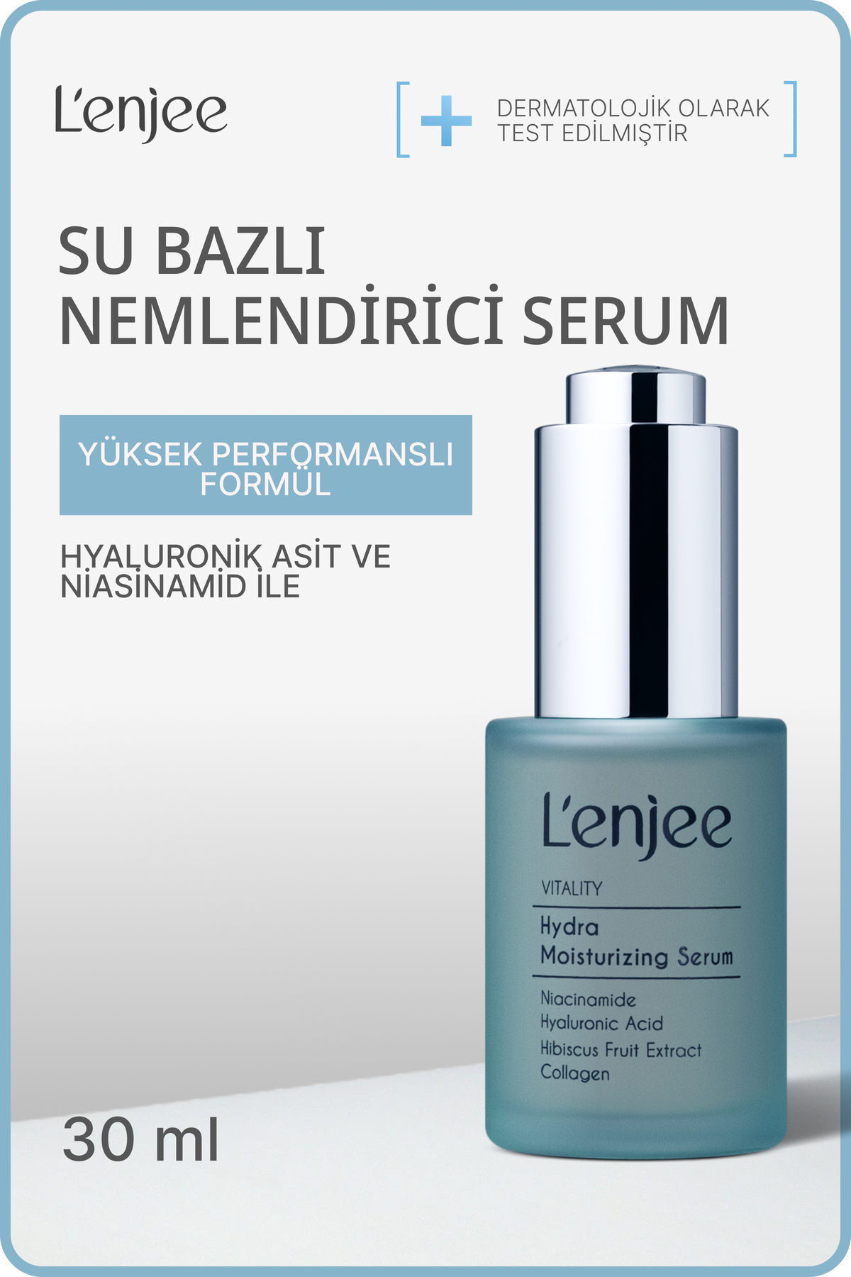 Nemlendirici Serum - Hyaluronik Asit, Niasinamid & Kolajen İçerikli Yoğun Nemlendirici ve Dolgunlaştırıcı Yüz Serumu - 30 ml
