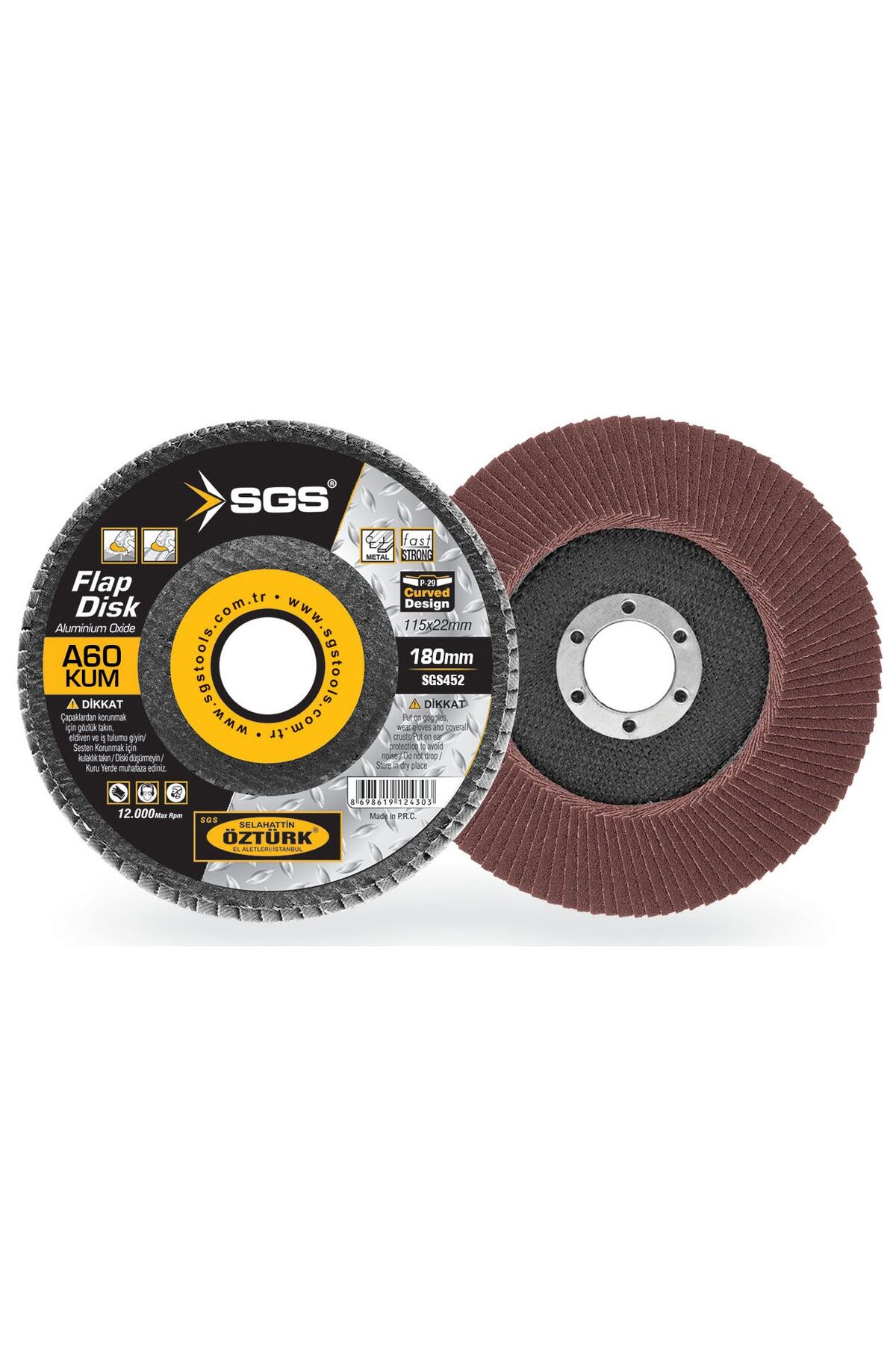 FLAP DİSK 180MM AO 60KUM