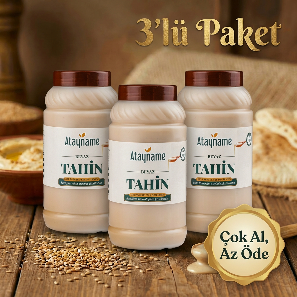 Atayname Beyaz Tahin 900 G 3'lü Paket
