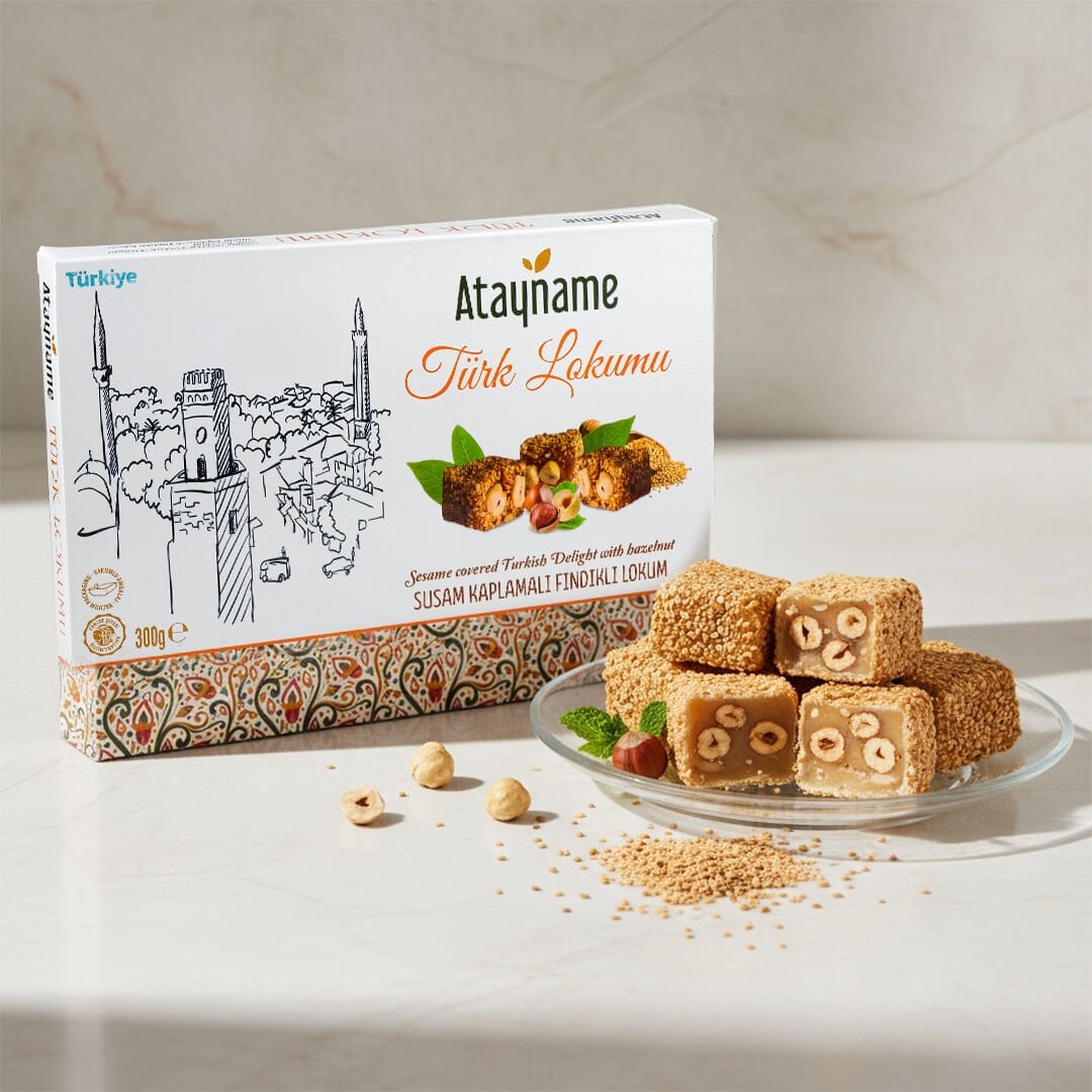 Atayname Susam Kaplamalı Fındıklı Lokum 300 G
