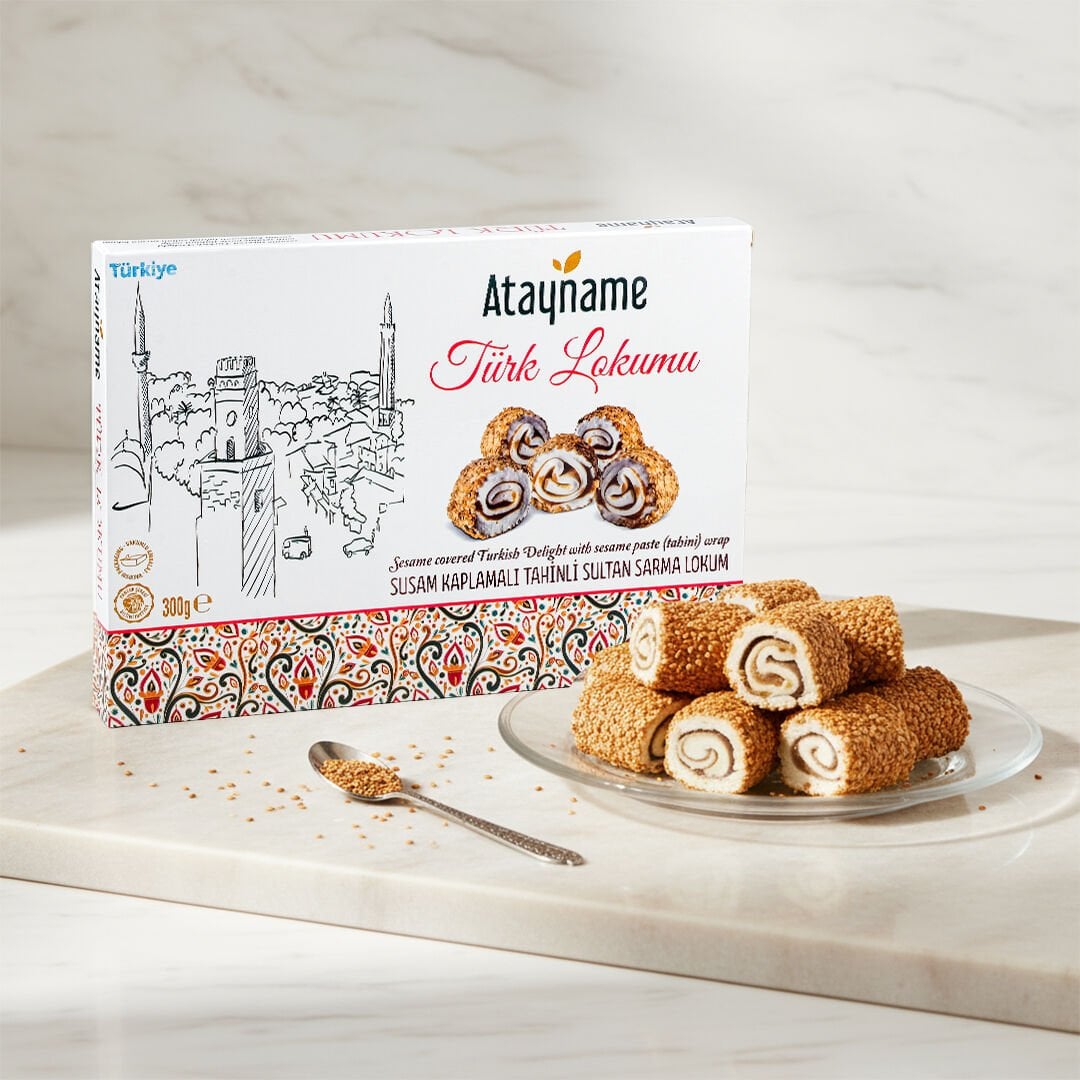 Atayname Susam Kaplamalı Tahinli Sultan Sarma Lokum 300 G