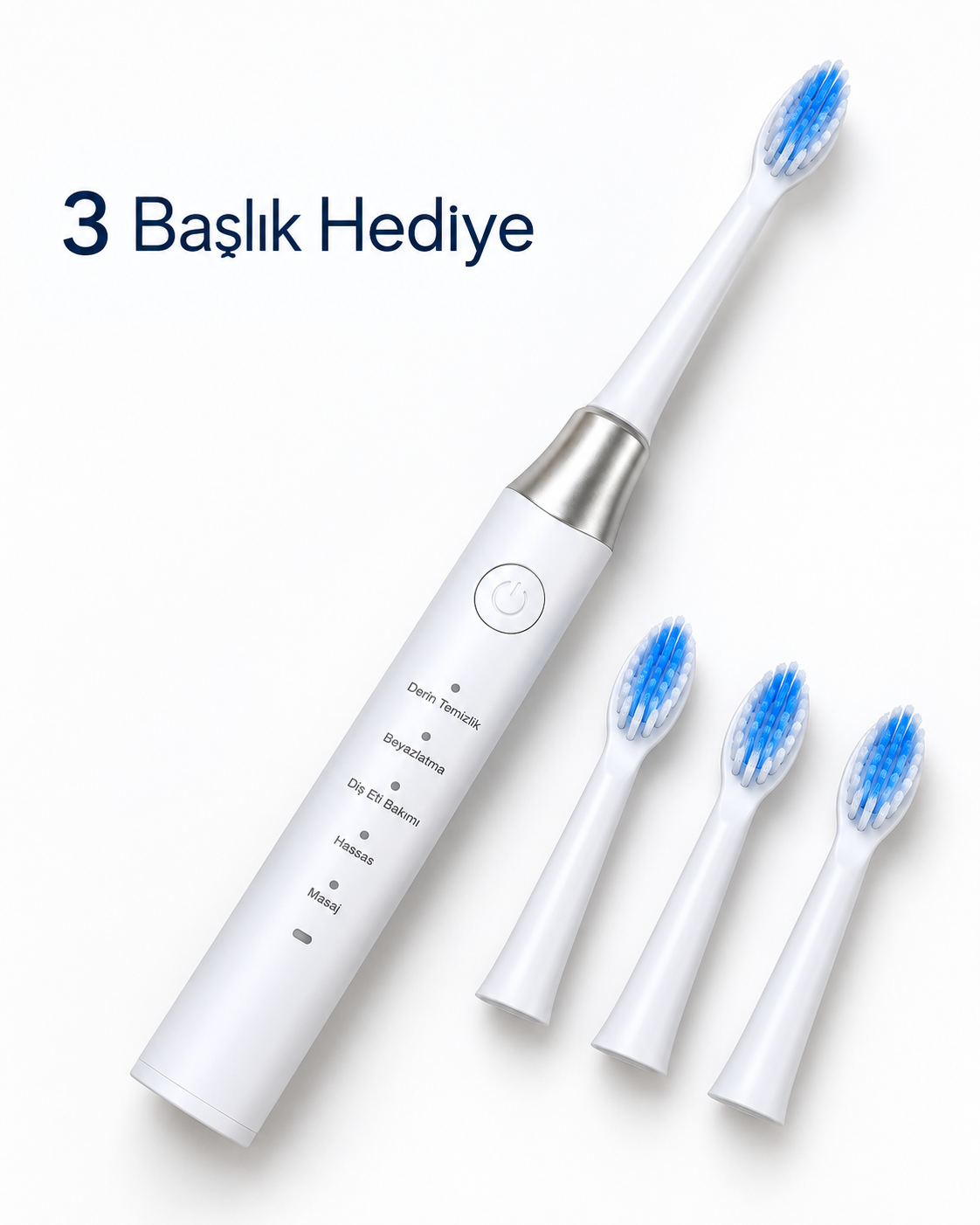 Elektrikli Diş Fırçası 3 Yedek Başlıklı