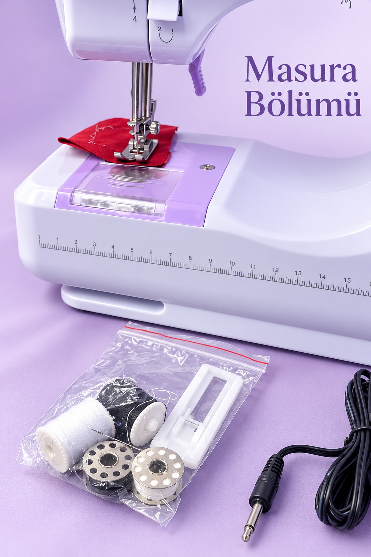 Evde Dikiş ve Onarım İçin Pedallı Mini Dikiş Makinesi