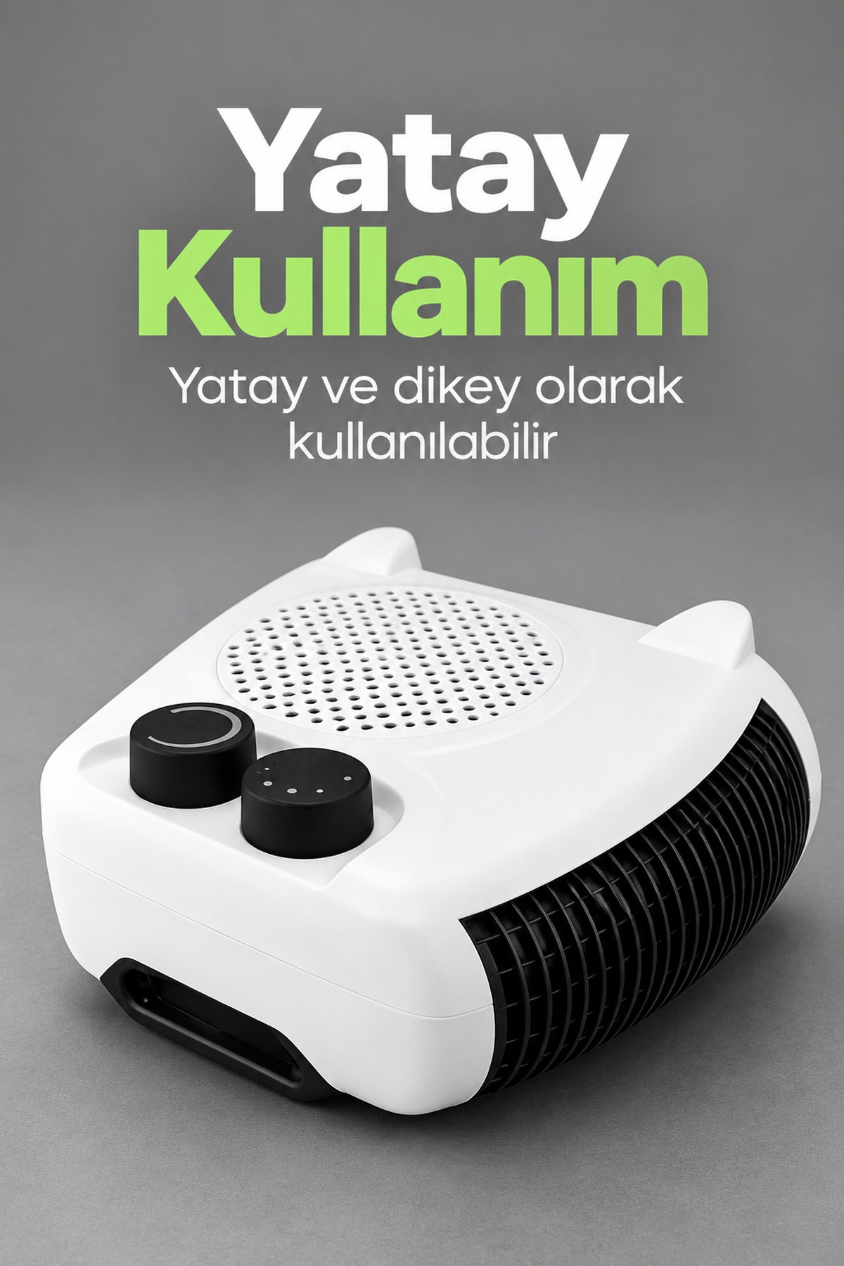 Elektrikli Fanlı Isıtıcı Bakır Sargılı Motorlu Beyaz
