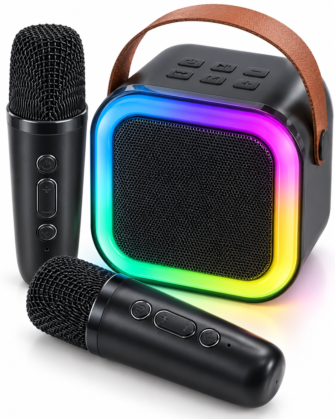 LED Işıklı Bluetooth Karaoke Hoparlör Seti