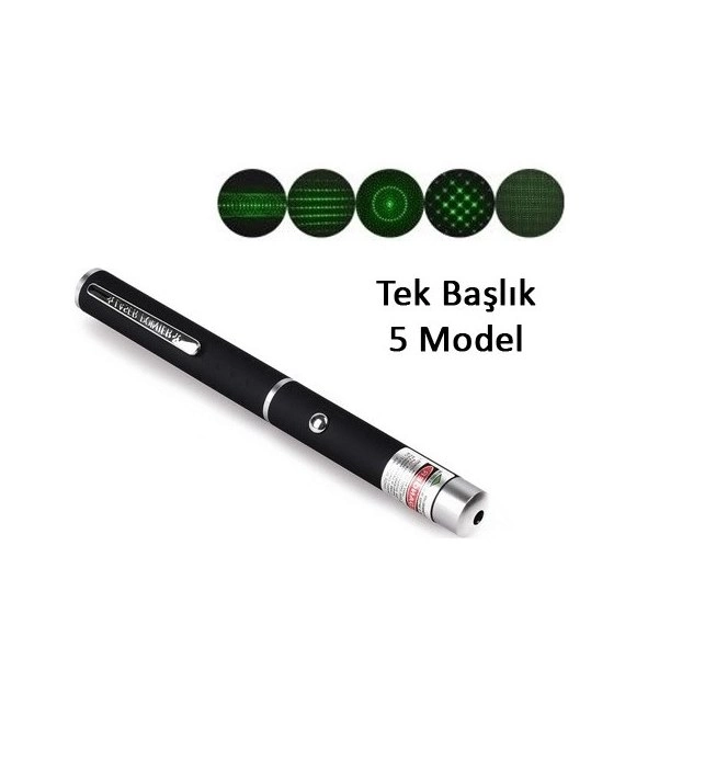 Yeşil Lazer Pointer 3000 Mw 15 Km Etkili (tek Başlık 5 Model)