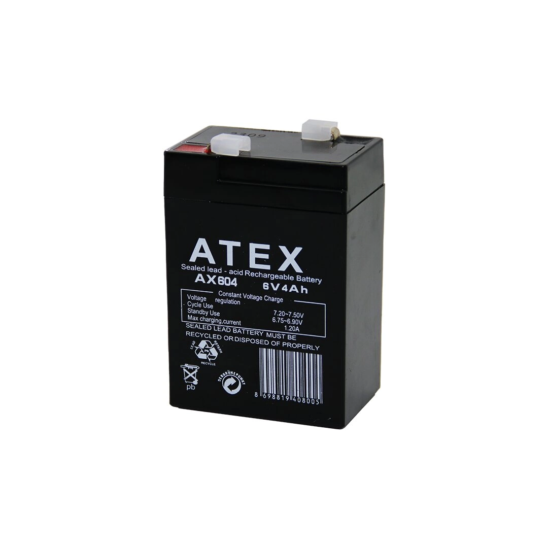 Akü Kalın Kuru Akü 6v-4ah Amper 70x48x101mm