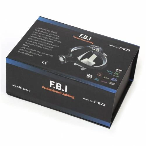 F.b.ı F-823 Xlm T6 Led Su Geçirmez Şarjlı Kafa Lambası