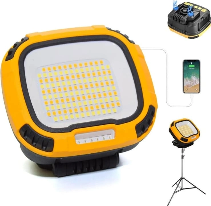 Wison Ws-582 Powerbank Özellikli Tripod Bağlantılı Mıknatıslı 3500 Lümen Usb Şarjlı Çalışma Feneri