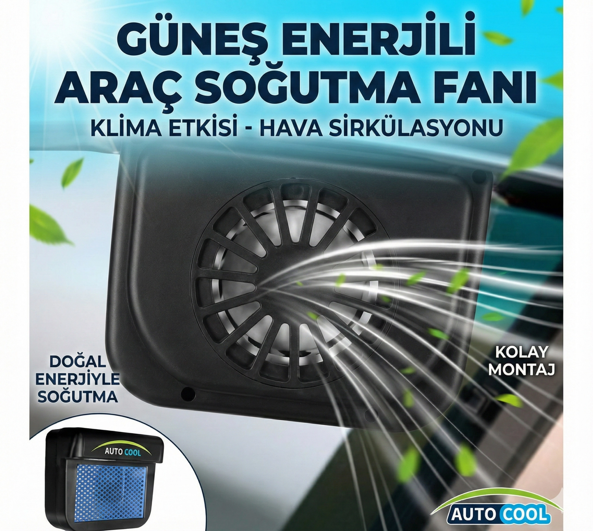 Auto Cool Güneş Enerjisiyle Çalışan Araç İçi Soğutucu
