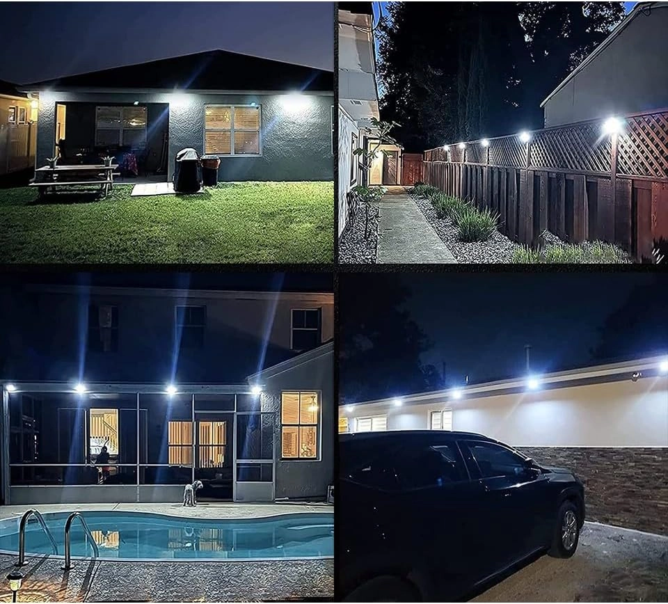 100 Led Dış Mekan Solar Aydınlatma Fotoselli Solar Lamba Hareket Sensörlü