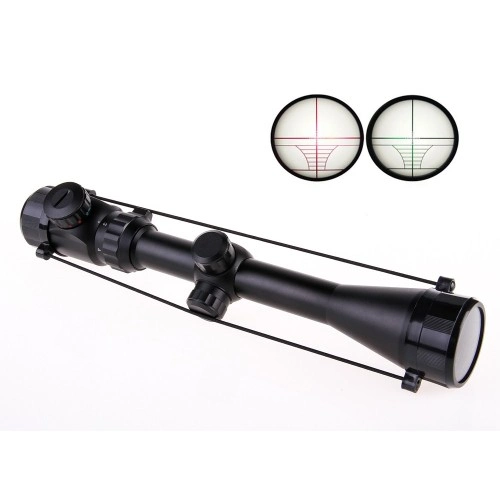 3-9x40 Zoomlu Çıft Işıklı Av Tüfeği Dürbünü Montaj Kelepçeli