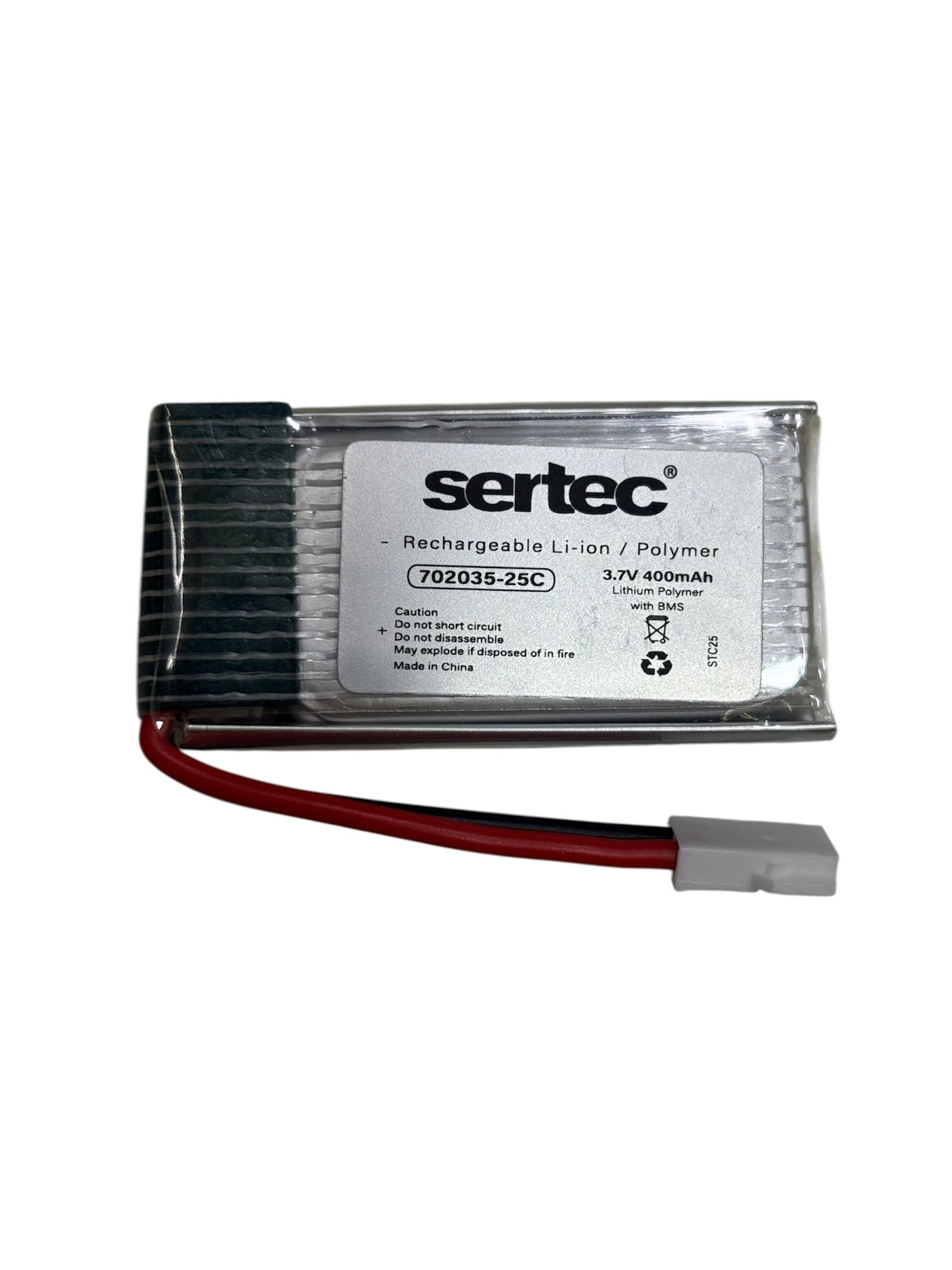Sertec / 702035 / 3.7v - 400mah - 25c Beyaz Soket