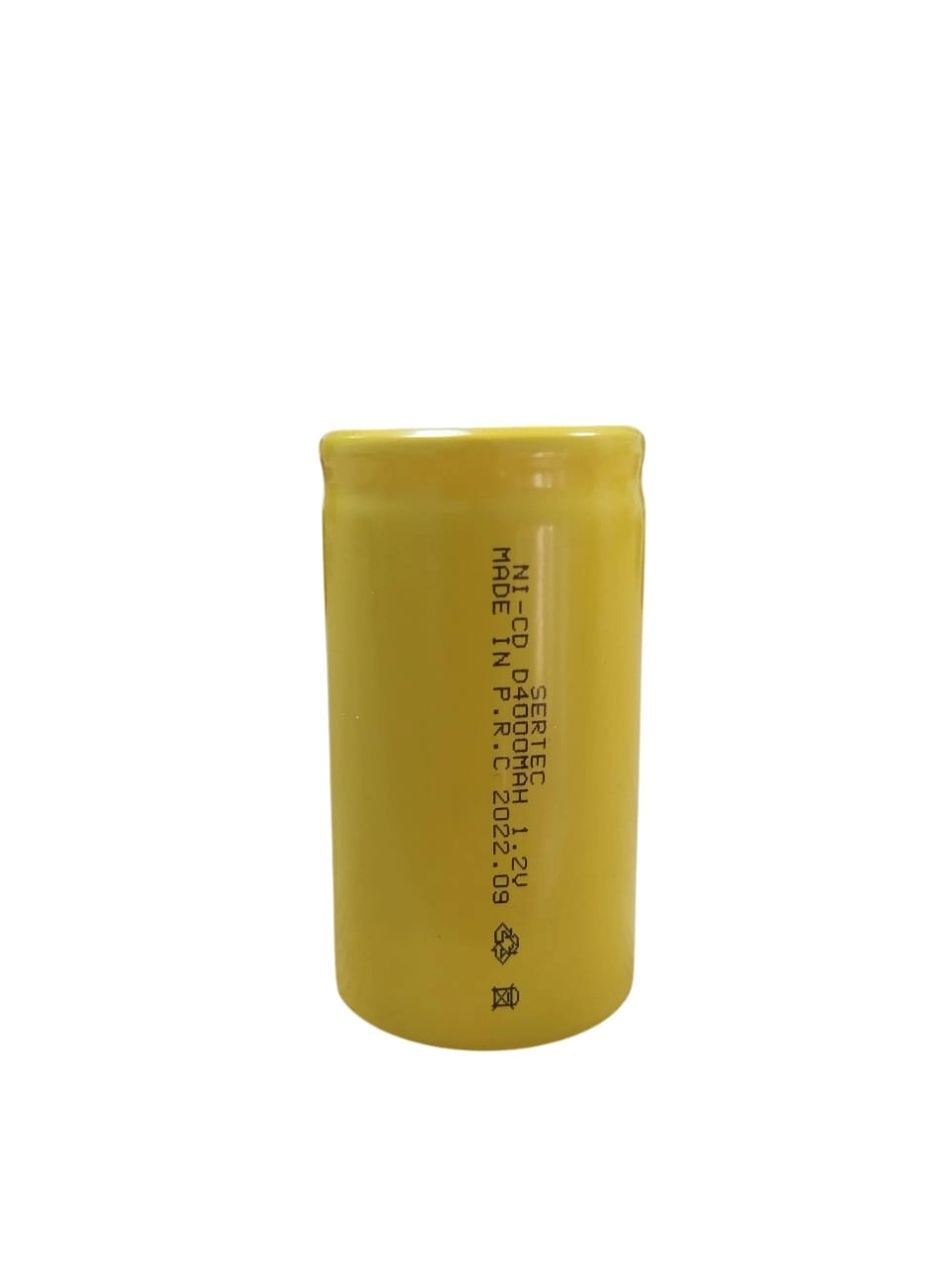 Sertec - 1.2v 4000 Mah - D Büyük Boy - Ni-cd Şarjlı Pil - (başsız / Flat Head)