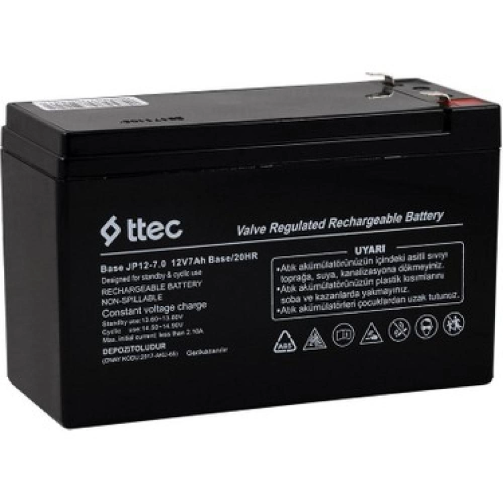Ttec 12v 7 Ah Base Kuru Bakımsız Akü