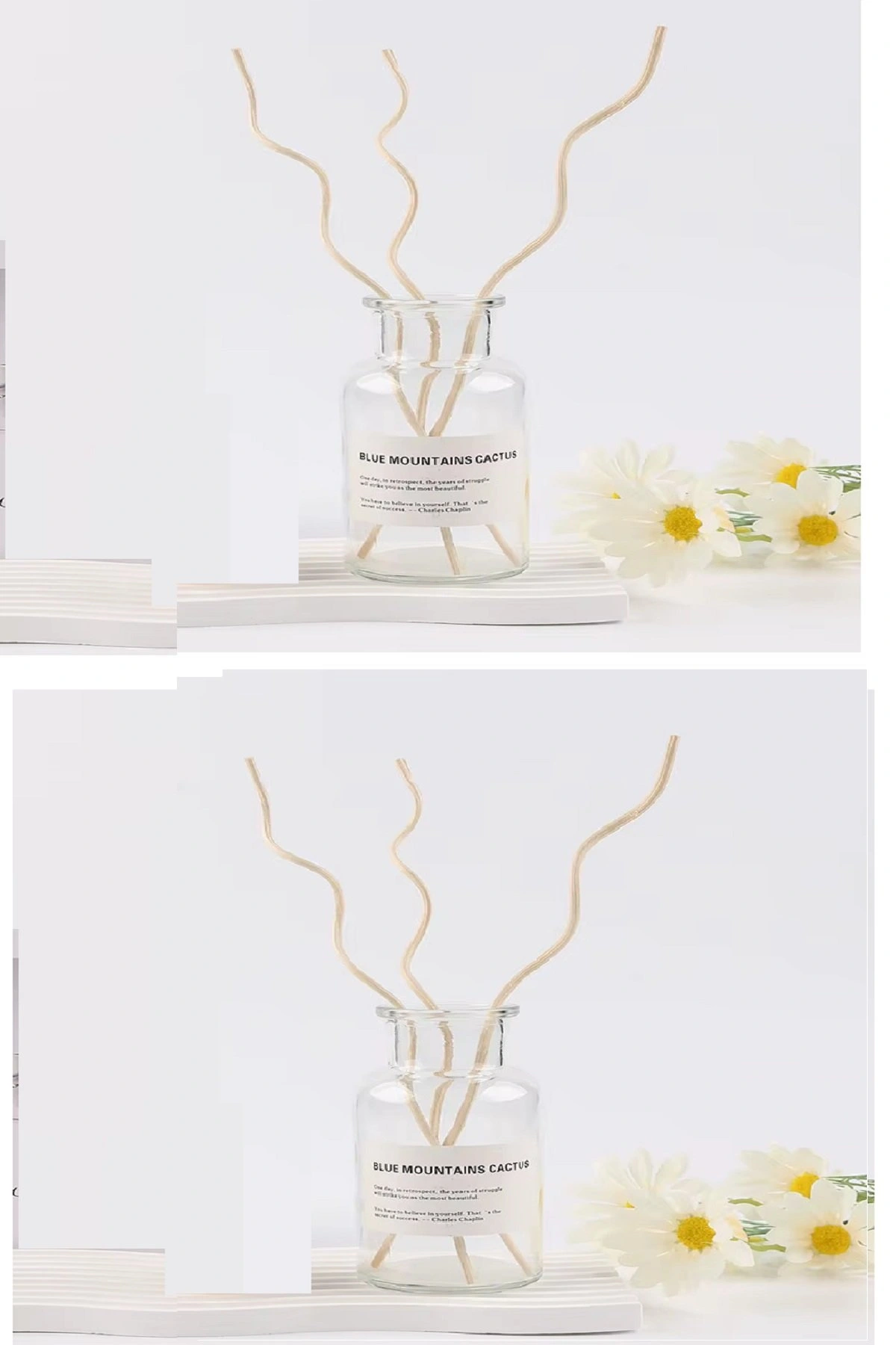 3 Tek Adet 3 Model Aromaterapi Koku Dağıtıcı Rattan Şişe Ahşap Difüzör Çubuk (spiral-yaprak-dalgalı)