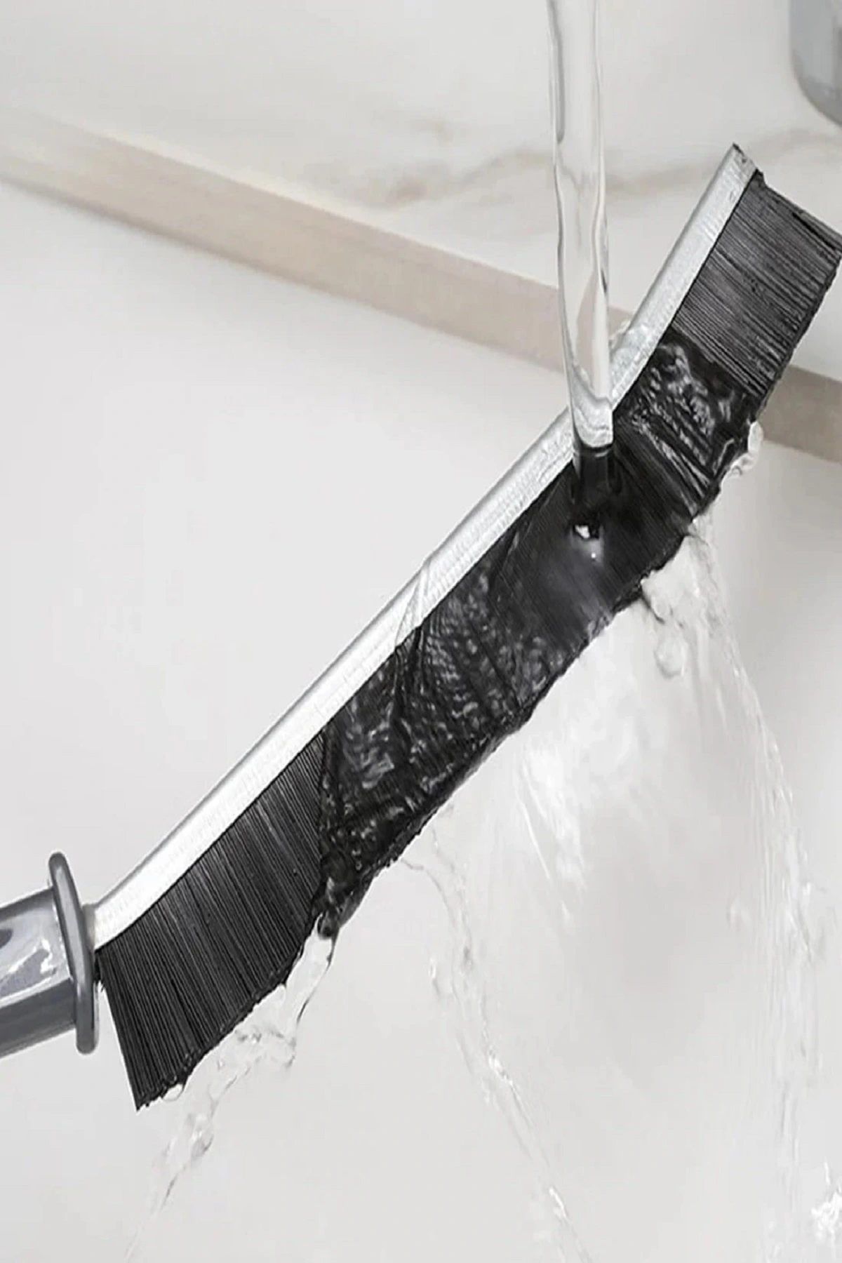 5 Adet İnce Kıl Fırça Banyo Mutfak Pencere Oluk Klozet Kenarı Kavisli Detay Temizleme Fırçası