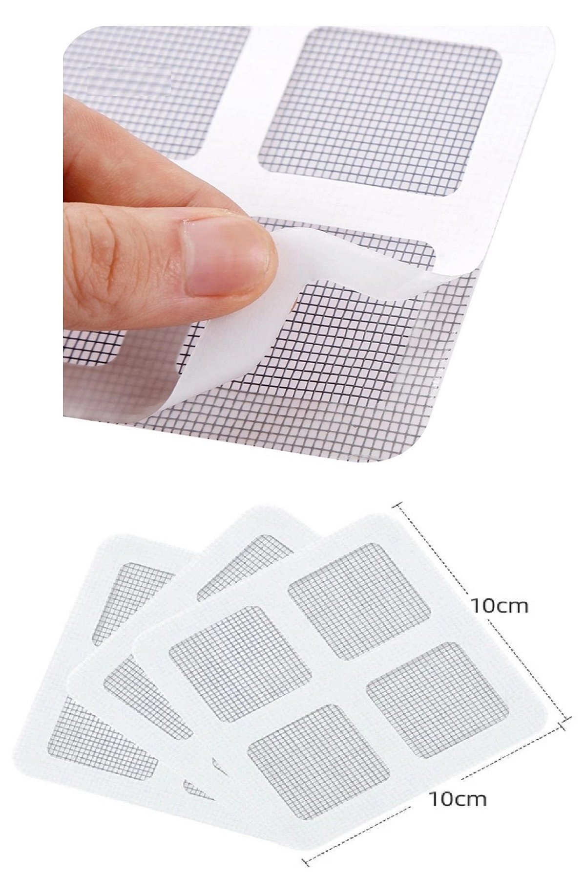 Banyo Gider Süzgeci 50 Adet Yapışkanlı Filtre, 10x10 Cm