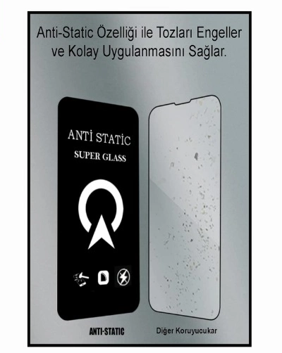 İphone 17 6d Anti Static Temperli Cam Ekran Koruyucu Kırılmaz Full Kaplama