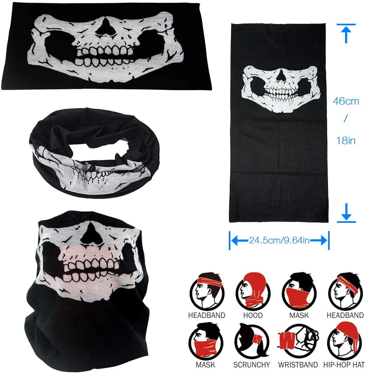 Motorcu Boyunluk Baf Buff Bandana 25x48 Cm Model 7
