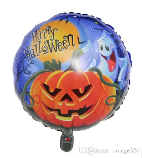Hayalet Ve Balkabağı Desenli Folyo Balon 18 İnç – 45 Cm