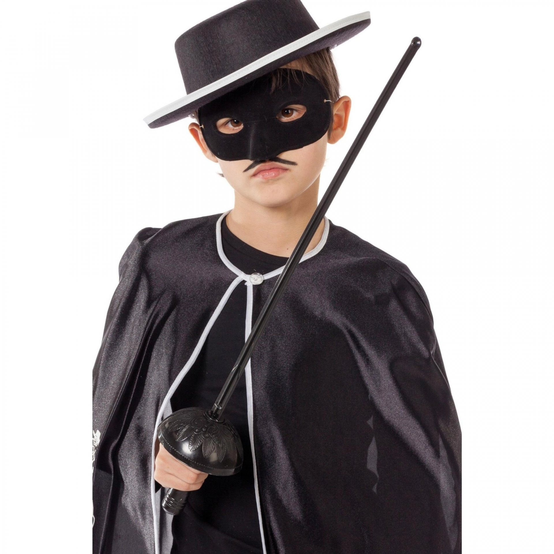 Zorro Kostüm Plastik Aksesuar Seti – Maske Ve Kılıç (67 Cm)