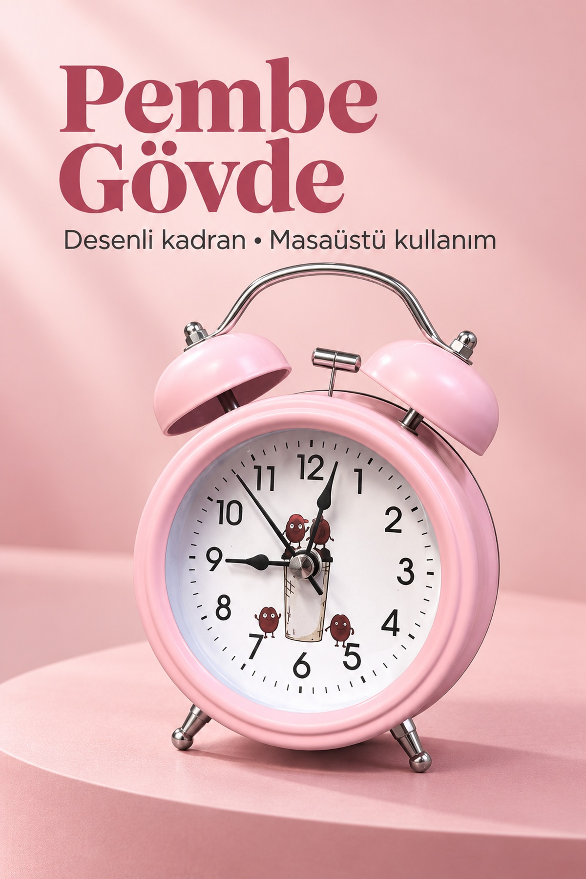 Yatak Odası İçin Çift Çanlı Dekoratif Çalar Saat