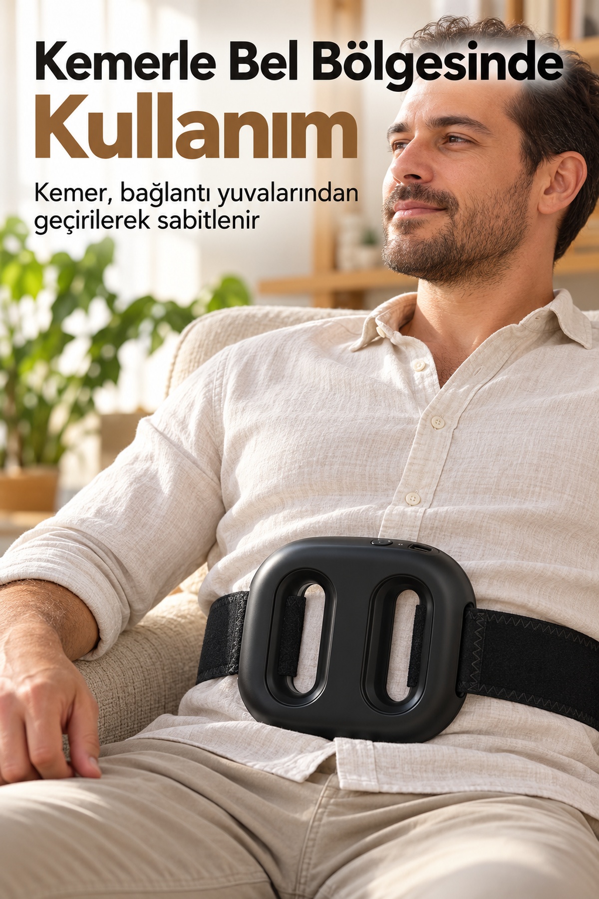 Bel Kemeri ile Kullanılan Isıtmalı Titreşimli Masaj Aleti