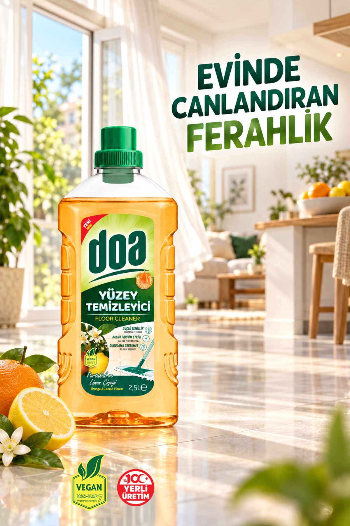DOA YÜZEY TEMİZLEYİCİ PORTAKAL-LİMON ÇİÇEĞİ / 2500 ML