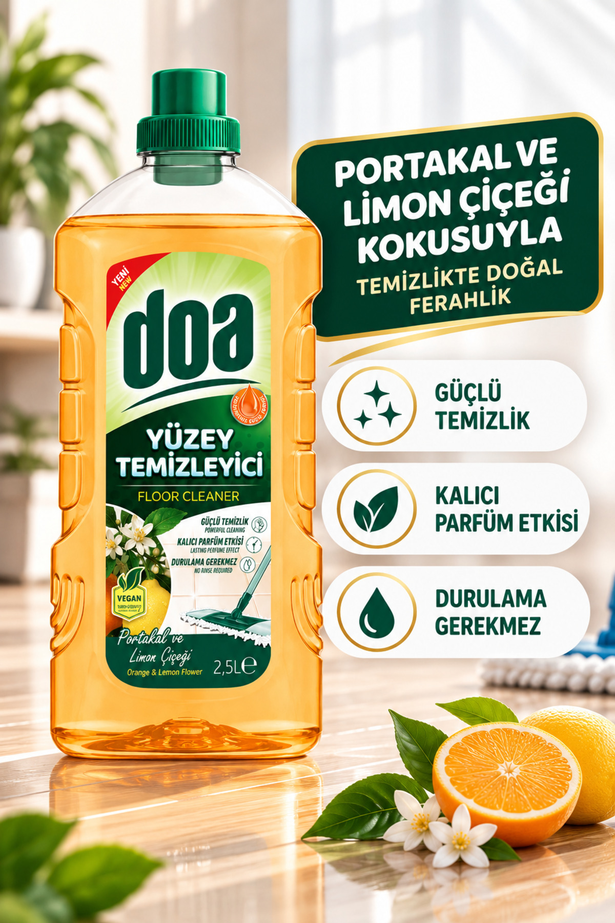 DOA YÜZEY TEMİZLEYİCİ PORTAKAL-LİMON ÇİÇEĞİ / 2500 ML