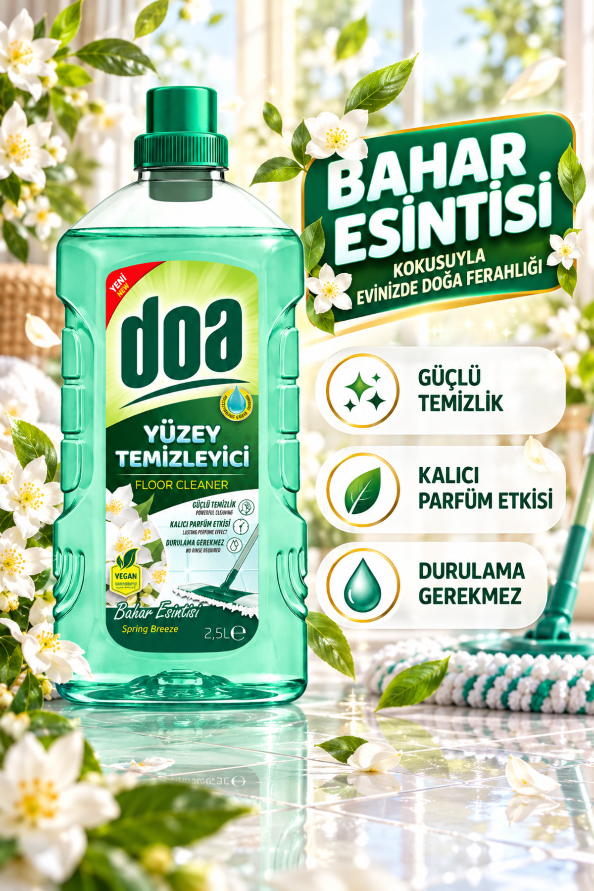 DOA YÜZEY TEMİZLEYİCİ BAHAR ESİNTİSİ / 2500 ML